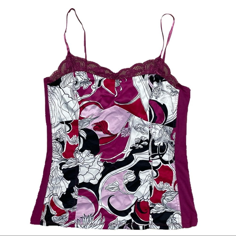 Ann Taylor Floral Pink Tank Top
